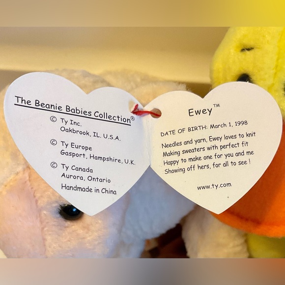 Ty Easter 🐣  Collection of beanie babies lamb 🐑 & bunny rabbits 🐇 set - Picture 5 of 7